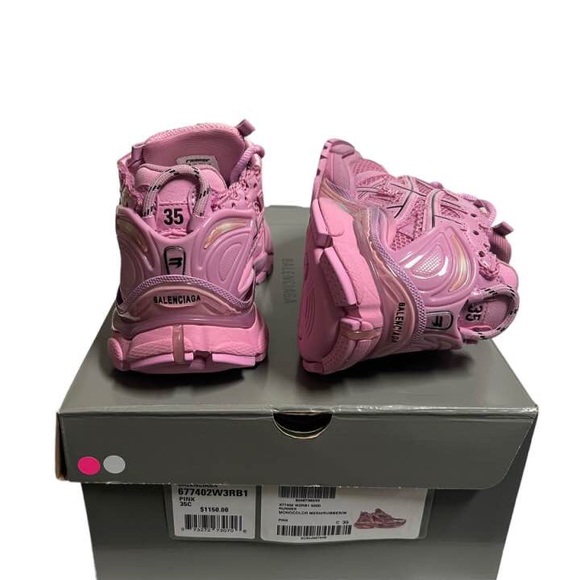Balenciaga Runner Track Low Top Platform Sneakers Triple Pink - US 5 WMNS - Picture 10 of 12